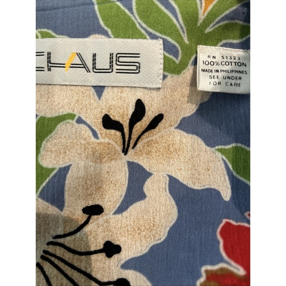 Vintage Chaus Women 2Pc Jacket & Skirt Floral Chip 100% Cotton Gauze Size 12 NOS - Picture 4 of 16